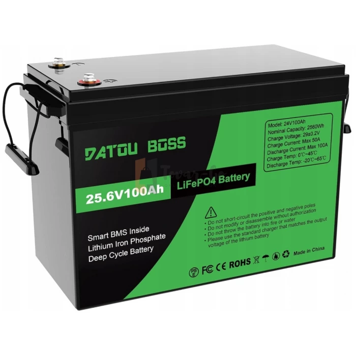 LiFePO4 24V 100Ah Акумулятор Datouboss, 120A, BMS, 2560Wh — фото 2