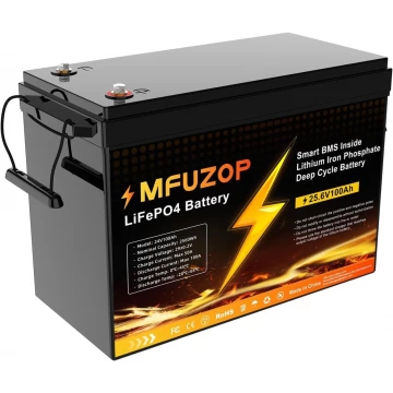 LiFePO4 24V 100Ah Акумулятор MFUZOP, 100A, BMS, 2560Wh