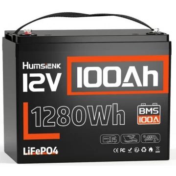 LiFePO4 12V/100Ah Акумулятор Humsienk з BMS для систем резервного живлення