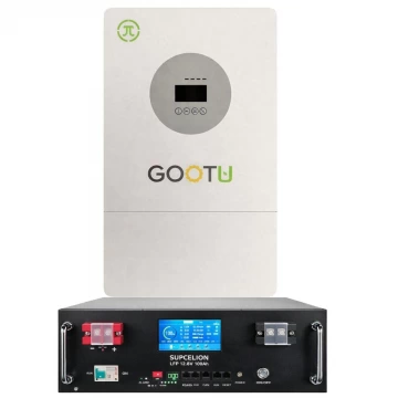 5 кВт+5 кВт LiFePO4 Комплект резервного живлення Інвертор Gootu+Акумулятор Supcelion LCD сенсорний екран, функція паралельної роботи