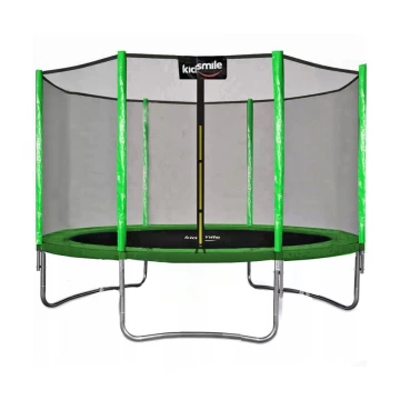 Батут Ekspand Kidsmile 312 см зовнішня сітка,10 футів зелений Посилений