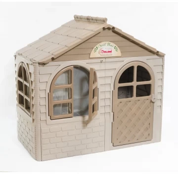 Дитячий еко-будиночок зі шторками Doloni середній, бежевий