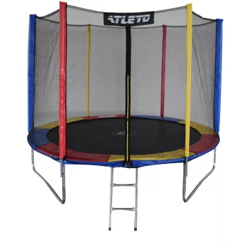 Батут Atleto 312 см з сіткою multikolor