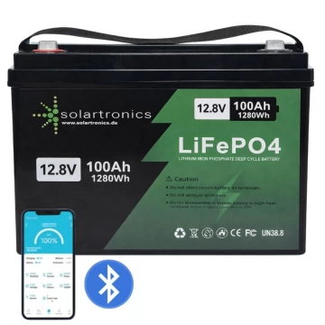 LiFePO4 12V 100Ah Акумулятор Solartronics 1280Wh, 100A, BMS з Bluetooth