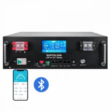 LiFePO4 51V 100Ah Акумулятор Supcelion LCD сенсорний екран для будинку, квартири