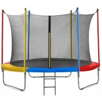 Батут Just Fun 312 см Multicolor внутрішня сіткa + драбинка