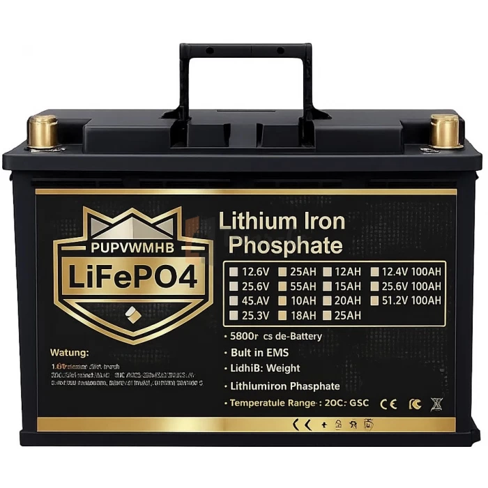 LiFePO4 24V/100Ah Акумулятор PUPVWMHB з BMS для резервного живлення — фото 2